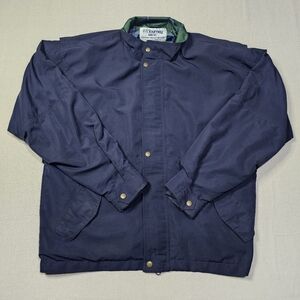 Vintage Tourney Gore-Tex Men's Zip Up Navy Blue Jacket size L Water/Wind Proof